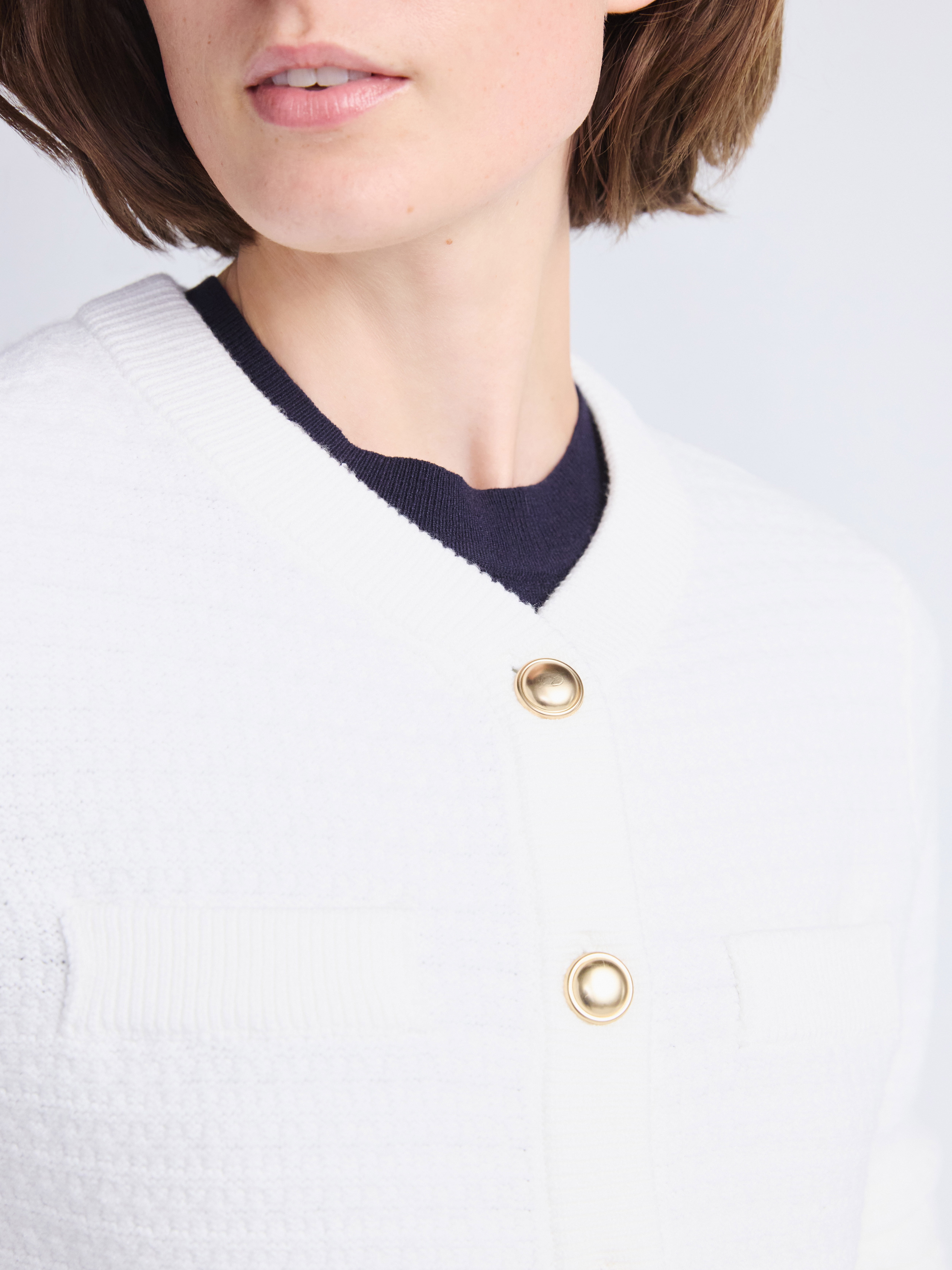 Free Assembly Women's and Women's Plus Textured Cardigan Sweater with Welt Pockets, Lightweight, Sizes XS-4X