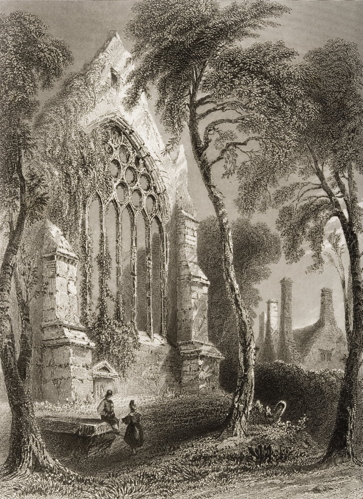 Youghall Abbey County Cork Ireland Residence Of Sir Walter Raleigh Drawn By WHBartlett Engraved By EJ Roberts From The Scenery And Antiquities Of Ireland By NPWillis And JStirling CoyneIllustrated Fr