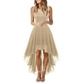 thumbnail image 1 of Vestido de cóctel sin mangas con estampado floral para mujer: elegante vestido de noche de dama de honor con abertura lateral para bodas y fiestas, 1 of 6