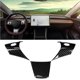 thumbnail image 5 of Pegatina De Cubierta De Lentejuelas Para Volante, Compatible Con Tesla Model 3 2018-2019, Accesorios Para Coche Eigraketly VI002609-00, 5 of 7