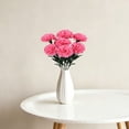 thumbnail image 4 of Pink 7 Head Artificial Carnation Bouquet with Stems, Faux Flowers for Vase Centerpiece and Party Decor, 4 of 7
