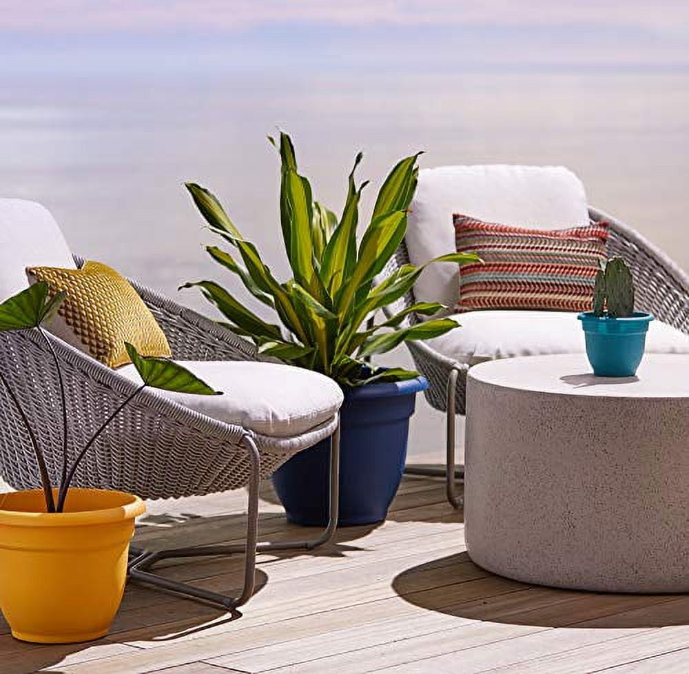 Bloem Ariana Planter - Self-Watering Disk, Durable Resin, Indoor/Outdoor - 16", Chocolate — Residential Use, Standard Application