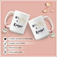 thumbnail image 5 of GIFAMI Wedding Gift, Engagement Anniversary Funny Gifts Mug for Couples (He's a Keeper She's a Catch, 15oz. White Couple Mug), 5 of 6