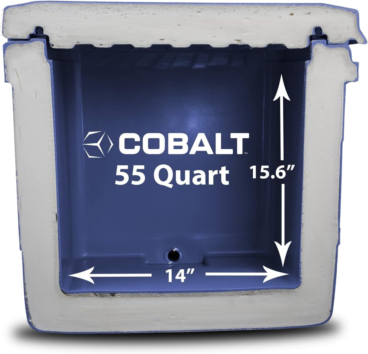 55Q Cobalt Rotomolded Cooler - Gray