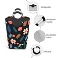thumbnail image 2 of DouZhe 50L Rectangular Laundry Basket, Pink Flowers Plants Prints Waterproof Foldable Laundry Hamper with Aluminum Handles, 2 of 6