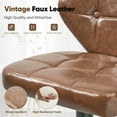 thumbnail image 3 of Daluvenix Bar Stools with Back Sets of 2 ,Modern Barstools Adjustable Faux Leather Upholstered Swivel Bar Stools, Counter Height Bar Chairs with Back for Kitchen Island,Brown, 3 of 6