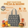 thumbnail image 5 of Cute Pug Puppies Insulated Lunch Bag for Women & Adults,Large Portable Soft Cooler Lunch Bag,Thermal Food Storage Tote with Pearl Cotton,8.66L,8.75x5.75x9.5 Inch, 5 of 6