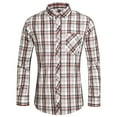 thumbnail image 3 of toraway Mens Chemise Veste Coton Mens Mode Décontractée Rayée Polyester Coton Boucle Col à Revers Manches Longues Chemise Haut Blouse Polyester Coton TTTG, 3 of 3