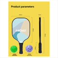 thumbnail image 2 of Juego de Raquetas de Pickleball de Fibra de Vidrio Ligera con 4 Pelotas y Bolsa Bandolera para Todos los Niveles B, 2 of 5