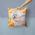 thumbnail image 2 of Carolines Treasures BB9966PW1414 Bichon Frise 2 Fall Fabric Decorative Pillow 14Hx14W multicolor, 2 of 4