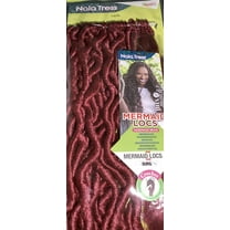 Janet Collection Nala Tress  Mermaid Locs  Crochet Hair 20 “ inch - Color #BURG