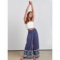 thumbnail image 5 of ANRABESS Womens Wide Leg Pants Summer Casual Palazzo Lounge Pants High Smocked Waist Loose Beach Pants with Pockets, 5 of 11