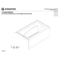 thumbnail image 4 of Aqua Eden VTAM5432R22D 54-Inch Acrylic Rectangular 3-Wall Alcove Tub, Right Hand Drain and Anti-Skid Surface in Glossy White, 4 of 9