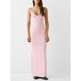 thumbnail image 2 of Gupgi Robe Longue Unie Mode Femme Été Sans Manches Dos Nu Col en V Ajustée Bretelles Spaghetti, 2 of 8