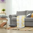 thumbnail image 4 of Oumilen Yellow, White Star Adult Flannel Throw, 60" x 50", 4 of 4