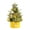 Yellow, variant on Matoen Artificial Mini Christmas Tree with Ornaments and LED Lights, Tabletop Small Pine Tree Christmas Decoration for Home, Office, Kitchen, Dining Table, 17.7inch