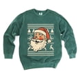 thumbnail image 3 of Ugly Sweater Santa Face - Women's Garment Dyed Sweatshirt, 3 of 13