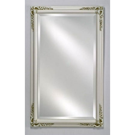 Estate Decorative  Wall  Mirror  in Antique White Finish 