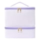 thumbnail image 3 of Estuche para esmaltes de uñas, bolsa de maquillaje, bolsa de almacenamiento, bolsa para lámpara de uñas, bolsa de doble capa para uñas. violeta, 3 of 7