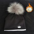 thumbnail image 1 of Gorro de algodón con pompón para bebé recién nacido, complementos para fotos, complementos para gorro de bebé pequeño, 1 of 4