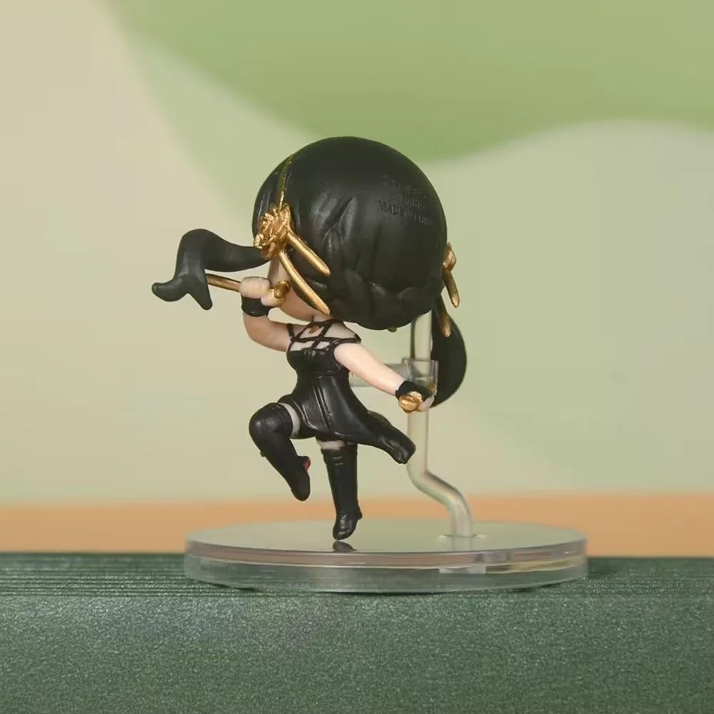 Newly Anya Forger Figure Loid Forger Yor Forger Figure Four Q Version Figurine 5cm/1.9inch PVC Anime Model Game Character Statue Decoration Gift
