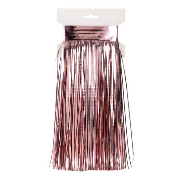 10 x 12" RoseGld Tinsel Icicle 4Pk