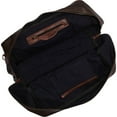thumbnail image 2 of SHARO Classic Leather Beautiful Two-Tone Leather Duffle Carry On Weekender with Shoulder Strap, 2 of 5