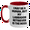 White/Red, variant on Labrador Retriever Dog Two Tone Coffee Mug - I May Be A Human, But My Labrador Retriever Is The Boss - Mother's Day Unique Gifts from Men to Women