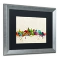 thumbnail image 2 of Trademark Fine Art "Boston MA" Canvas Art by Michael Tompsett Black Matte, Silver Frame, 2 of 3