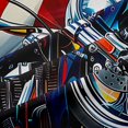 thumbnail image 5 of Manfei Cool Motocross Kitchen Curtains,Classic American Flag Black Out Curtains Pack of 2 (42x63 Each),Blue Red White, 5 of 7
