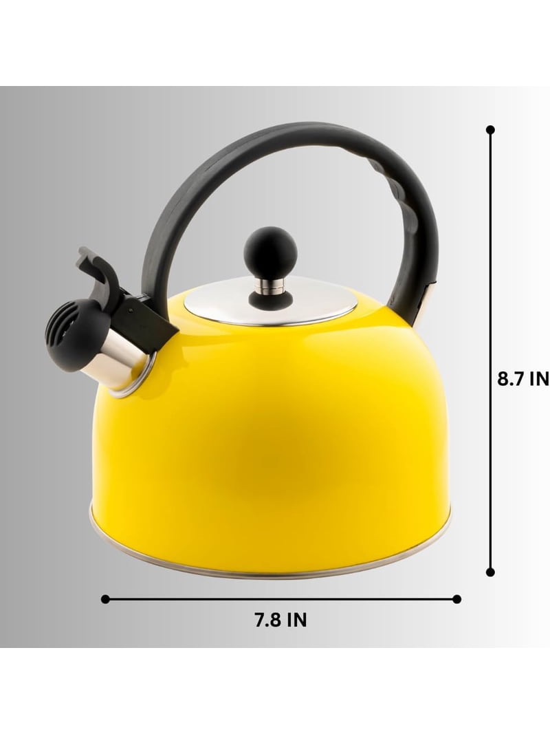 Venoly 2.5 Liter Whistling Tea Kettle, Stainless Steel, Cool Grip