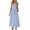 Light Blue, variant on Up to 65% Off! Fmbrln Womens Summer Adjustable Spaghetti Strap Long Dress Casual Sleeveless Smocked Patchwork Flowy Maxi Dress with Pockets Vacation Beach Sundress