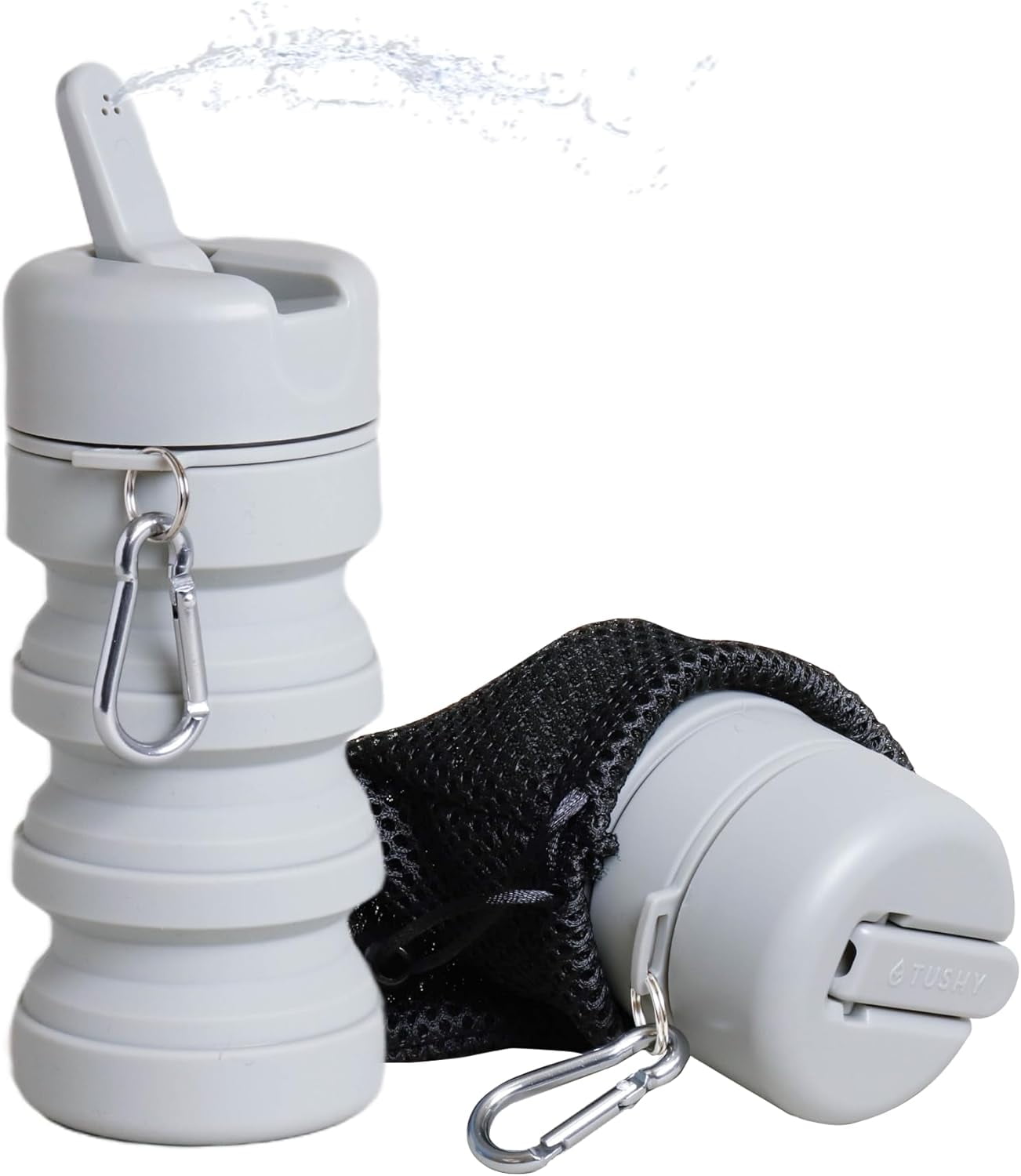 TUSHY Travel Bidet, Portable and Collapsible Handheld Bidet for Personal Hygiene, Camping and Outdoors (Pebble)
