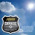 thumbnail image 5 of Jesus's Garage I Can Fix Everything But Stupid (5 Pack) 4 inch X 4 inch Shield Shaped Heavy Duty 3.2 mil Vinyl Decals To last, Gift for Dads and Uncles Classic Americana Crafted in the, 5 of 6
