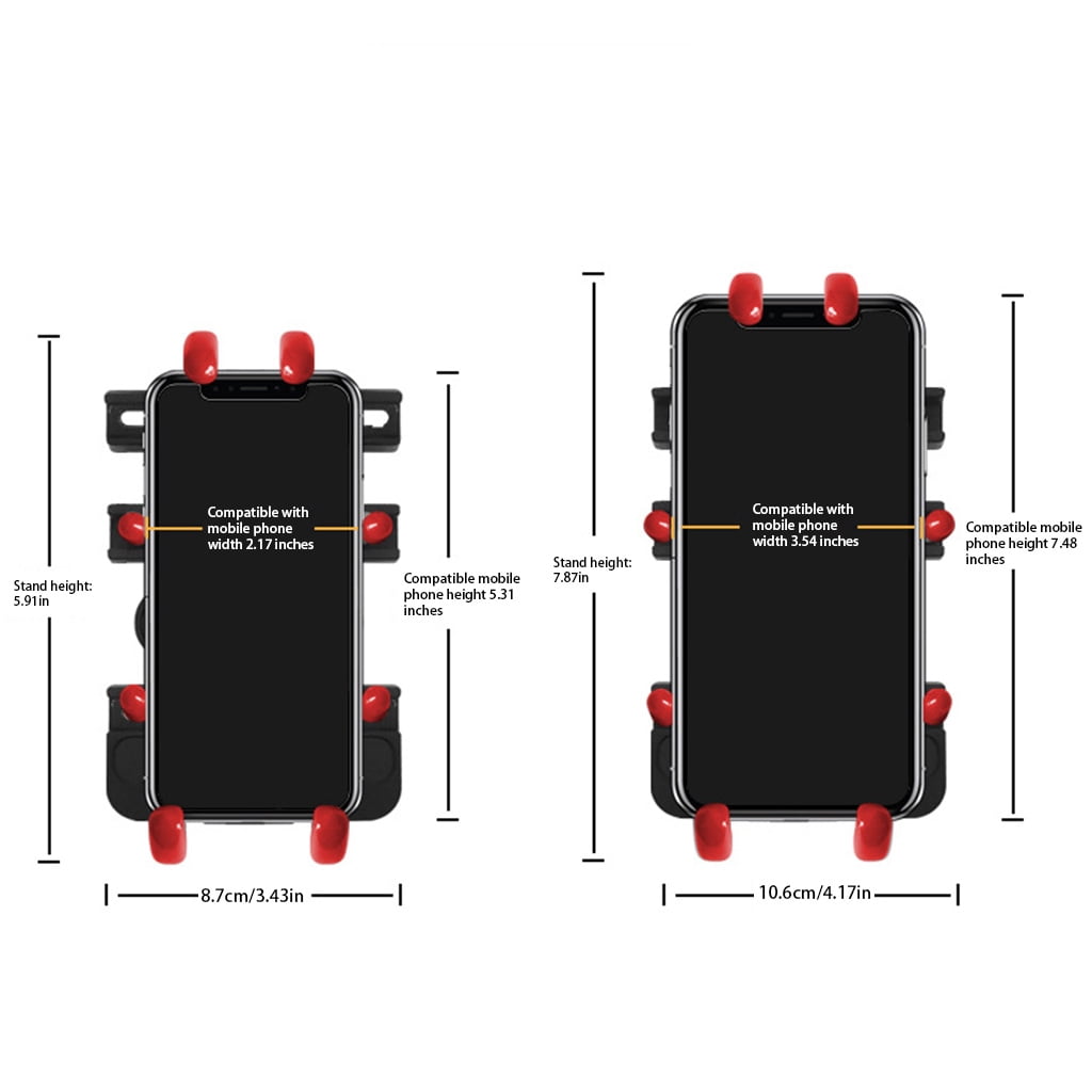 Zeiwohndc 360 Degree Motorcycle Bike Handlebar Phone Mount Holder for Smart Phones