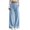 Light Blue, variant on Tqcoqu Women's Elastic Waist Flannel Wide Leg Pants, Casual Long Trousers with Side Pockets for Fall Winter,Women's S-XXL