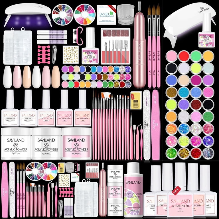 Saviland Professional Acrylic Nail Kit with UV Lamp photo 1