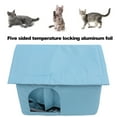 thumbnail image 2 of Cat Cooling House, Aluminum Foil Windproof Cooling Cat Cave Insulated With 9pcs Ice Pack For Outdoor, 2 of 6