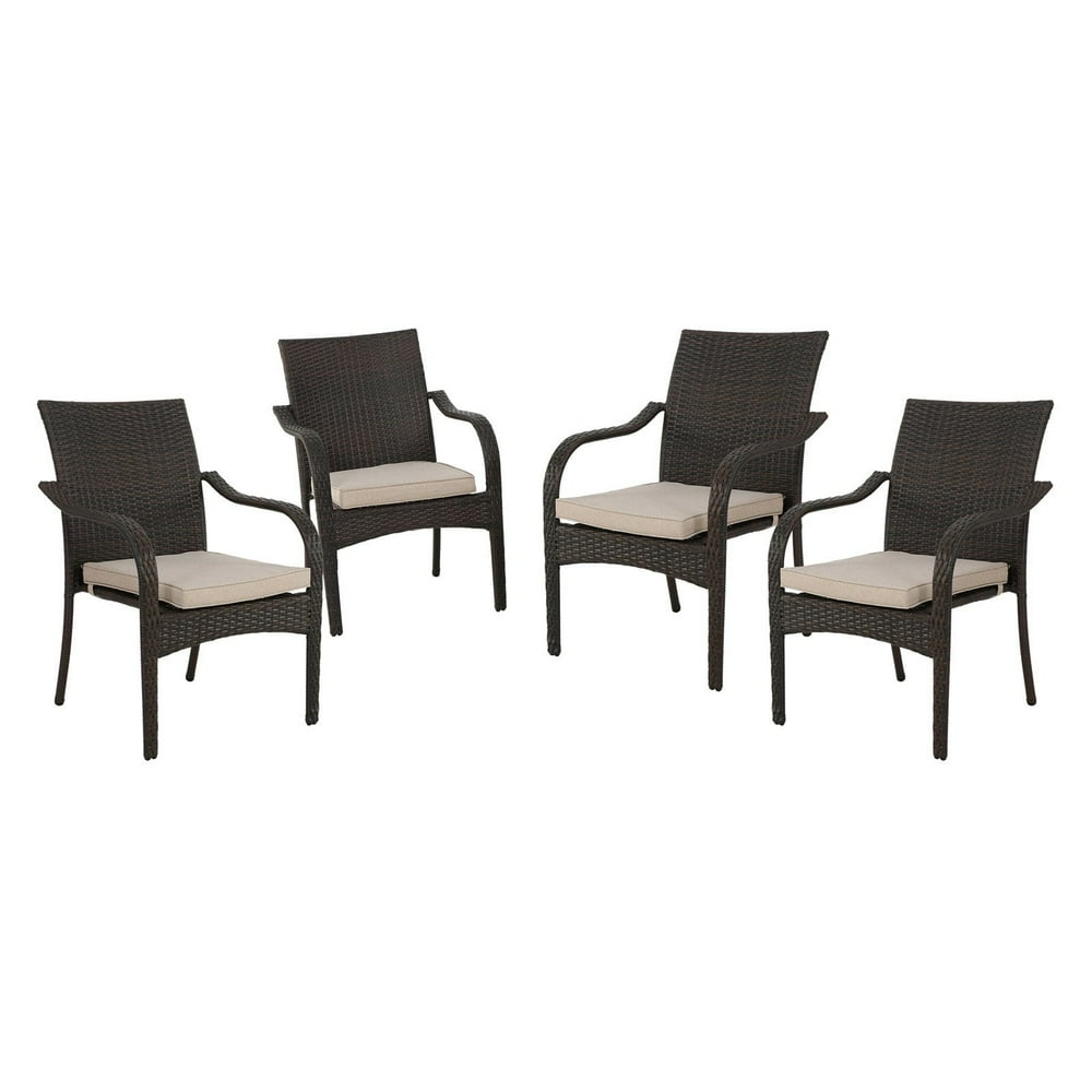 Solomon Wicker Stacking Chairs Set of 4