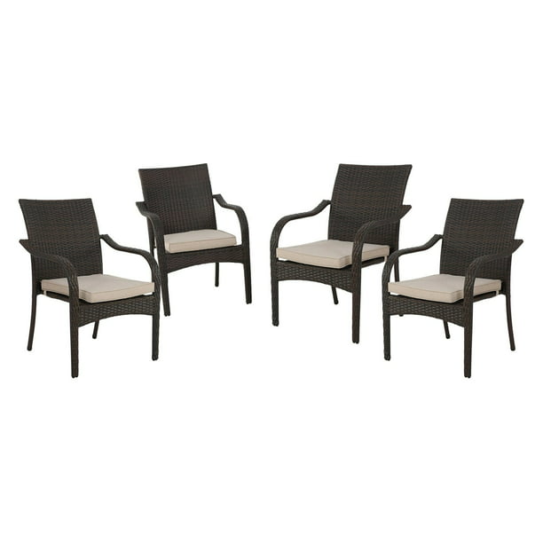 Solomon Wicker Stacking Chairs Set Of, Stackable Wicker Chairs With Cushions