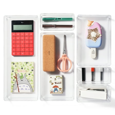 Sorbus Office organizer, Storage bin Drawer organizers for Office Supplies, Bedroom, Bathroom, Vanity (6-Piece Set)