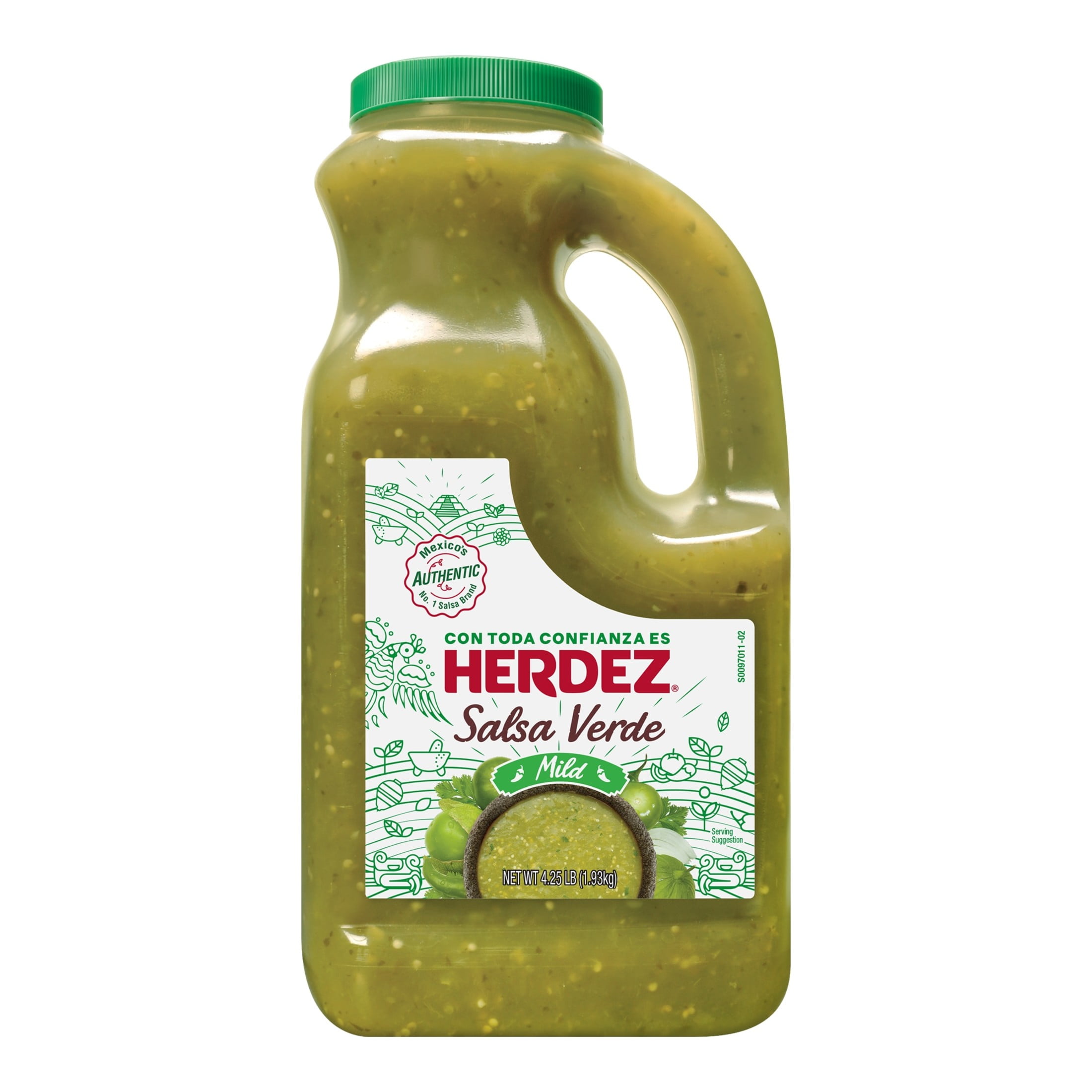 Herdez Salsa Verde Mild 68 oz Tortilla Chip Dip with Roasted