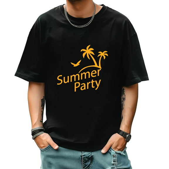 Graphic Tees for Men Summer New Print Casual Tee Fashion Trend Sports Shirt Select
