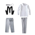 thumbnail image 2 of ETHAN Boys Suits Slim Fit Dress Clothes Ring Bearer Outfit for Wedding Outfit Toddler Boys Suit Set 7Y, 2 of 7