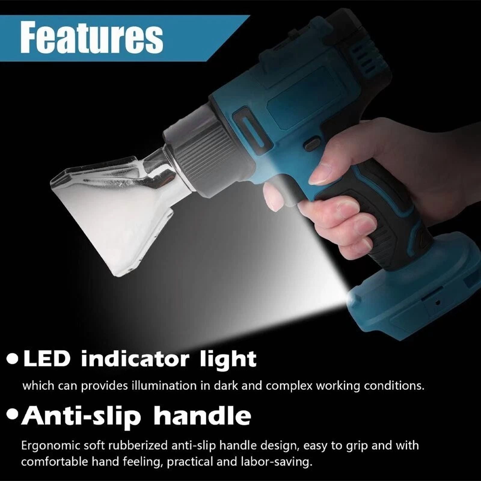 Cordless Electric Heat Gun Welding Gun Hot Air Gun for Makita 18V Battery