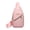 Pink, variant on Pink Polyester Sling Chest Bag Shoulder Backpack Daypack For Hiking Camping Travel With Earphone Hole Adjustable Strap