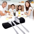 thumbnail image 1 of Dvkptbk Travel Cutlery Stainless Steel Fork Spoon Chopsticks Travel Camping Cutlery Eyeful 3Pc Home & Garden, 1 of 4