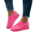 thumbnail image 1 of Chaussures de Marche à Enfiler à Talon Compensé Léopard pour Femmes, Confortables, en Maille Tissée Aérée, Plateforme, Mocassins, Espadrilles de Travail, 1 of 6