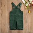 thumbnail image 2 of Toddler Baby Corduroy Suspender Rompers Solid Color Adjustable Strap Pockets Overalls 1 2 3 4 5T Kids Long Pants, 2 of 9