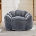 thumbnail image 2 of Bean Bag Chair, Oversized Lounge Floor Sofa with 26.7" Deep Seat, Comfy Lazy Floor Couch with High-Density Foam for Bedroom, Living Room, Apartment, Gray, 2 of 7